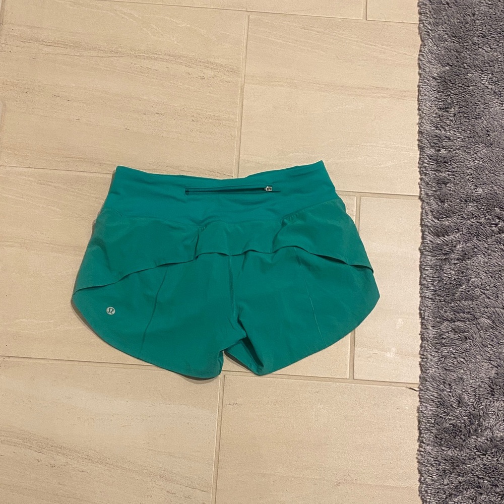 Lululemon Teal Athletic Shorts - Picture 2 of 4